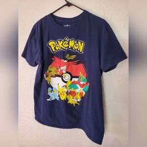 Pokémon XY Team Shirt Pokeball Men's Dark Blue L
